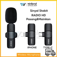 Winland  Microphone Mic Clip On Wireless USB PC Laptop Zoom Webinar Podcast Teleconference Meeting TIKTOK YOUTUBE