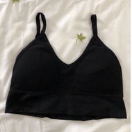Training bra size 70/75 AB black ribbed backless bra