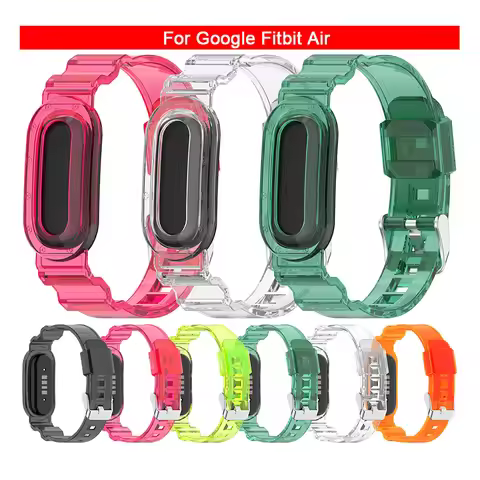 TPU Strap for Google Fitbit Air Transparent Wristband Bracelet Correa Shockproof Cover for Fitbit Ai