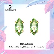 ♈Swarovski♈ 5614453 Green crystal gem earrings gold plated (with gift box genuine packaging)