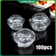 100Pcs Clear Single Cupcake Dome Shaped Containe Clamshell Cupcake Dome Packaging