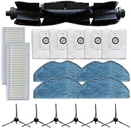 Replacement Main Side Brush, Wipe, Filter, Dust Bag Set for 360 for Botslab S8 Plus Robot Vacuum Cle
