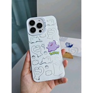Pokemon Ditto For iPhone 17Promax Phone Case 16Pro 13 Cubone Shockproof White Silver Phone Cover For