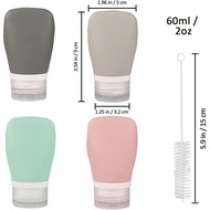 4Pcs Squeeze Salad Dressing Bottles, Leakproof Mini Sauce Condiment Bottles and Dressing to Go for L