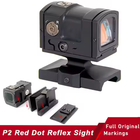 Tactical P-2 Red Dot Reflex Sight P2 Compact 3.5 MOA Optics Scope With 1.54in. Riser Mount For Airso
