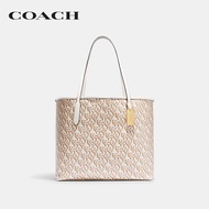 COACH กระเป๋าทรงสี่เหลี่ยมรุ่น City Tote With Signature Monogram Print สีขาว CF342 IMCHK