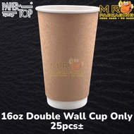 Paper Hot Cup 8oz / 12oz / 16oz with Lid [ Single / Double Wall ] Disposable Paper Coffee Hot Cup - 