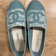 CHANEL 雙C圖騰草編鞋