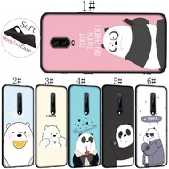 Oneplus 7 Pro 6T 6 5T 5 Soft Silicone Black TPU Cover Bears panda One Plus Phone Case