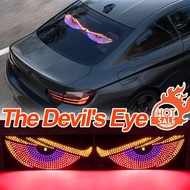 Dynamic Devil Eye LED Car Sticker Lights – Front & Rear Glass Display, Creative Soft Screen Lights f