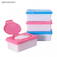[Ignorancesin] Wet Tissue Storage Box Plastic Case Home Office Wipes Holder with Buckle Lid [SG]
