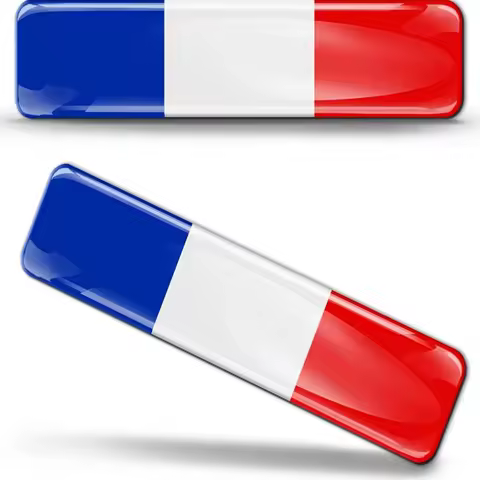 2 x 3D Domed Silicone Stickers Decals France National French Flag Car Motorcycle Helmet F 8