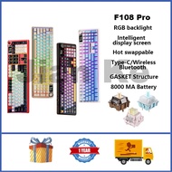 AULA F108 Pro Wireless Mechanical Keyboard 100% Hot swappable RGB GASKET Custom Gaming Keyboard With