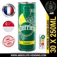 [CARTON] PERRIER Lemon Sparkling Mineral Water 250ML X 30 (CAN) - FREE DELIVERY WITHIN 3 WORKING DAYS!