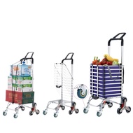 Dual Handle 8-Wheel Climbing Shopping Trolley / Grocery Cart / Utility Cart