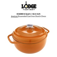 EC6D80 - Lodge 6 Quart / 10.5"/ Apricot Enameled Cast Iron Dutch Oven Enamel Pot
