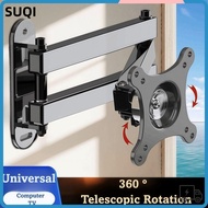 LUCKY-SUQI Computer Bracket, Wall Mount Extendable LCD Monitor Bracket, Universal 10-37in Sturdy Rot