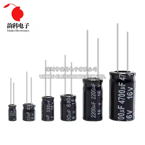 16V Aluminum Electrolytic Capacitor 10UF 22UF 33UF 47UF 100UF 220UF 470UF 680UF 1000UF 2200UF 3300UF