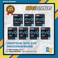 Intel Evo i3 i5 i7 i9 and Evo Logo Sticker Laptop Badge StickerVPRO (Unofficial)