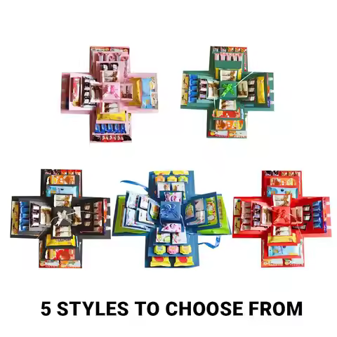 5-Story Explosion Box Gift DIY Snacks Gift Box Mystery Surprise Explosion Box Valentines Day Gift Ph