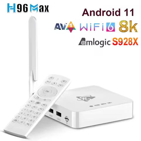 H96 MAX M12 Android 11 Amlogic S928X TV Box 8GB 128GB 1000M USB3.0 Wifi 6 BT5.4 8K Set Top Box AV1 4