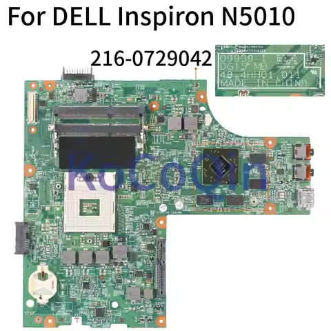 For DELL Inspiron N5010 Notebook Mainboard CN-052F31 052F31 09909-1 HM57 With GPU 1G Laptop Motherbo