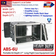 ABS 6U Depth 17'' Long Flight Case Equipment Case For Audio Amplifier Rack  (IT Equipment | Network 