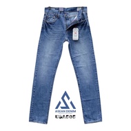 Asean Denim Men's Jeans Lot505 Usa Selvedge Accent Full Chain Stitching - Men's Standard Fit Jeans -