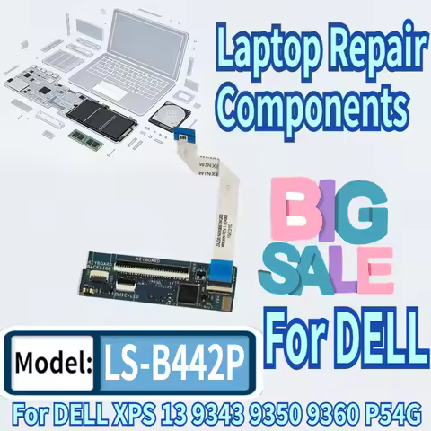 90% New For DELL XPS 13 9343 9350 9360 P54G Laptop's Keyboard Controller Board With Cable LS-B442P N