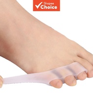 Transparent Silicone Gel Toe Protector for Straightening and Pain Relief, Three-Hole Design for Litt