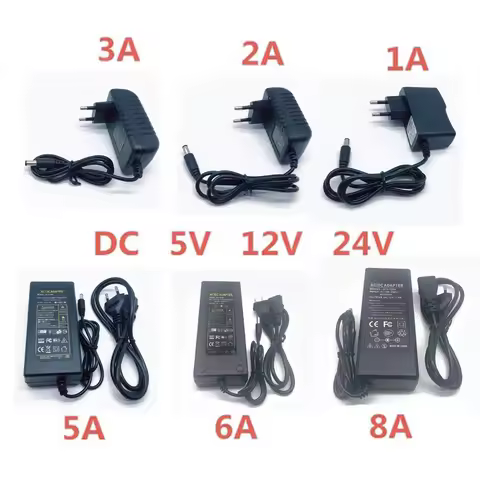 Power Adapter Supply DC 5V 12V 24V 1A 2A 3A 5A 6A 8A DC 5 12 24 V Volt Lighting Transformers LED Dri