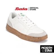 Bata บาจา by North Star รองเท้าผ้าใบสนีคเกอร์แบบผูกเชือก แฟชั่น ดีไซน์เท่ห์ สวมใส่ง่าย สำหรับผู้ชาย สีขาว รหัส 8201116