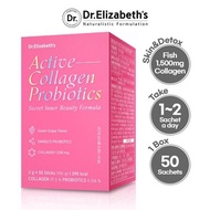 Korea Dr.Elizabeth's Low Molecular Fish Collagen Probiotics (2g x 50 pcs) Powder Halal Friendly Detox Skin Supplement