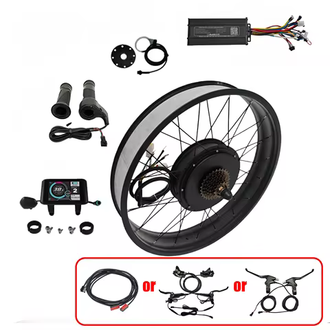 48V 52V 45A 1500W 20/24/26x3.0"inch 20/24/26x4.0"inch Fat Wheel Ebike Conversion Kits with 7-speed F