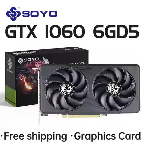 SOYO Graphics Cards GTX1060 6G/3G DDR5 192bit HDMI compatibility+DP*2 For Desktop Gaming Computer Co