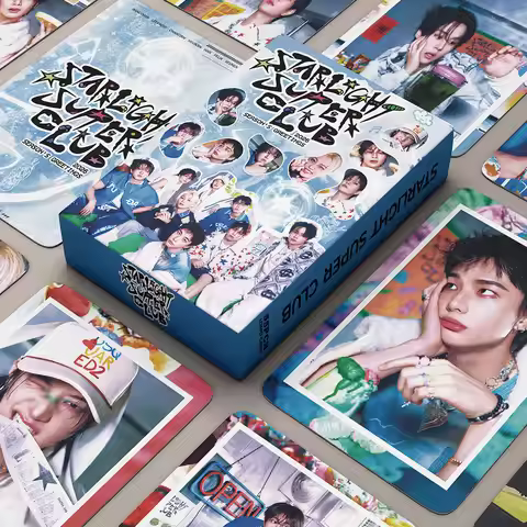 55pcs Boy Group Season's Greetings 2026 Starlight Super Club LOMO Card Postcard Fan Support Merchand