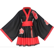 Akatsuki Costume Dress Fullset Anime Naruto Costume Cosplay for Adult Women