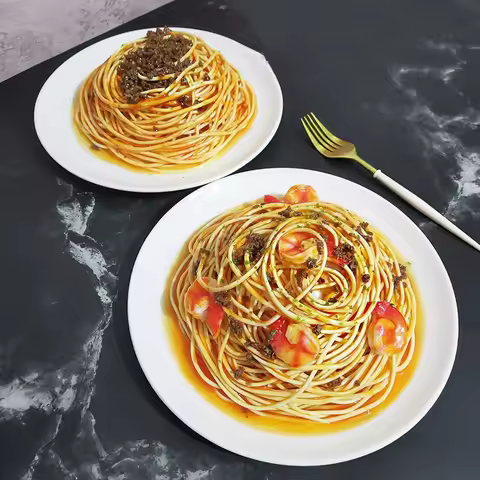 Simulation Pasta Noodles Fake Food Pasta Model Kitchen Photography Props Restaurant Hotel Window Dis