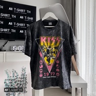 เสื้อวินเทจ เสื้อยุค90 เสื้อฟอก เสื้อovp เสื้อวง ลาย KISS ⚡️ส่งด่วน