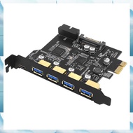 [G V W E] USB 3.0 PCI-E Type C Expansion Card PCI-E 1x to USB 3.0 Controller 4Port USB 3.0 + 1Port U
