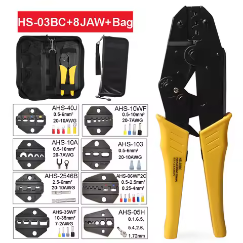 Crimping Tools HS-03BC Pliers Plier Tool For 2.8 4.8 6.3 VH3.96/Tube/Insulation Terminals Kit Multif