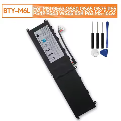 New Replacement Laptop Battery BTY-M6L For MSI GE63 GS60 GS65 GS75 P63 P65 P75 PS42 PS63 WS65 8SK MS