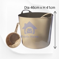 Uniglobal Multifunction Plastic Large Capacity Round Timba With Handle And Tabo/ Stackable Timba /