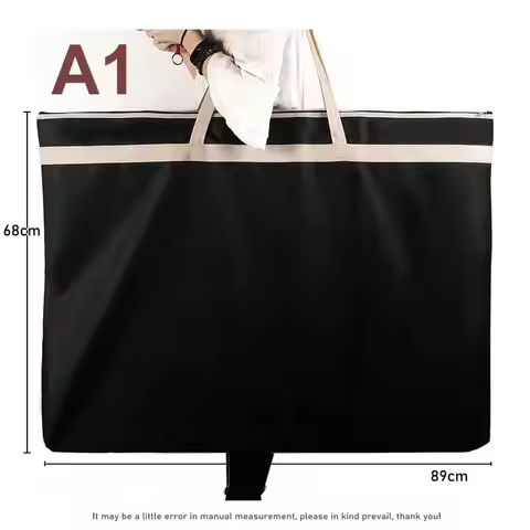Large File Bag A1 Paper Organizer Drawings Document Bag Black A1 Zipper Pouch A2 Document Storage Ar