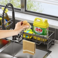 IKEE Kitchen Organiser Sink Accessories Detergent Sponge Holder Drainer Kitchen Rack Towel Holder
