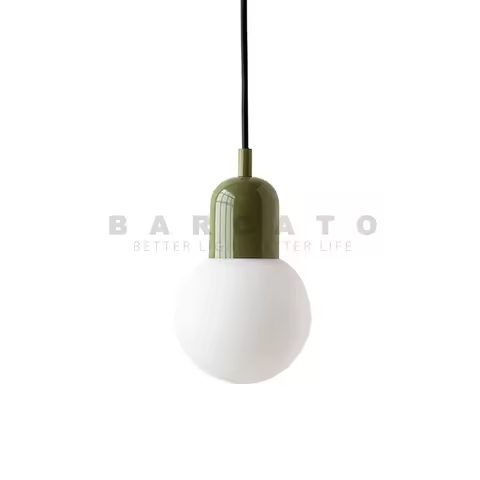 Modern Glass Ball Led Pendant Lamp Colorful Iron Art Loft Fixture G9 Kitchen Bar Dining Room Kids Be