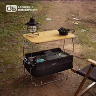 CLS Outdoor Folding Table Camping Picnic Bamboo Wooden Table Portable Household Study Computer Table