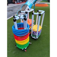Kindergarten Hula Hoop Storage Rack Children Hula Hoop Rack Gymnastic Hoop Storage Rack Removable Co