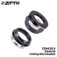 ZTTO Headset F4444S Folding Bike ZS44 Headset 44mm Steering 1-1/8 28.6mm Straight Tube Mountain Bike
