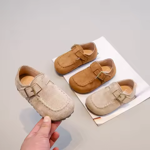 Children's Flat Shoes 2-18 Years Old Khaki Simple Boys Girls Casual Shoes Four Seasons Models Yellow